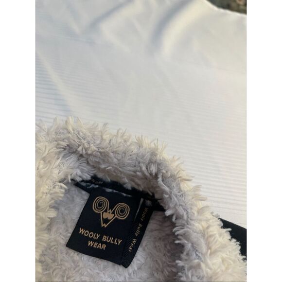 Wooly Bully Wonderful Wrap Women’s Black White Sherpa Jacket Size Small - Picture 2 of 7